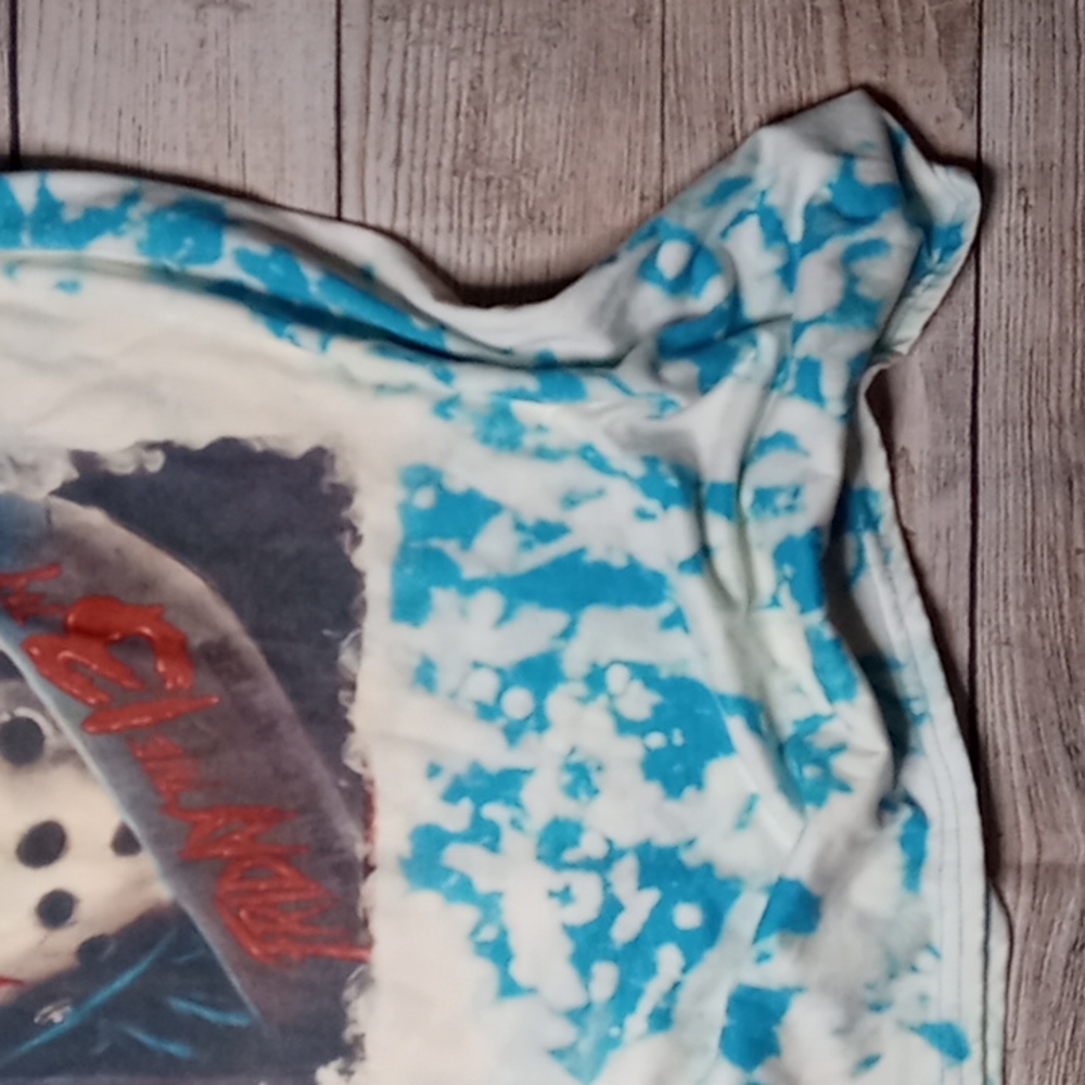 Hand Bleached Jason Voorhees Unisex Tie Dye Tee - Picture 6 of 6